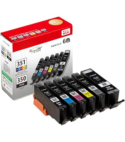 ⭐️⭐️Canon 350,351 インクカートリッジ XL 6色セット Amazon.co.jp: キヤノン 純正インク インクタンク BCI-351XL+350XL/6MP